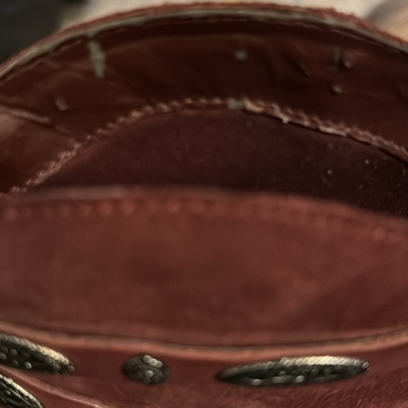 REBA Zabrina burgundy suede back zipper cabochon detailing booties boots Sz 9 - Picture 9 of 9